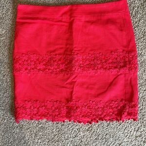 Red jcrew skirt